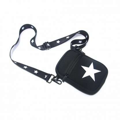 neoprene cell phone bag with star